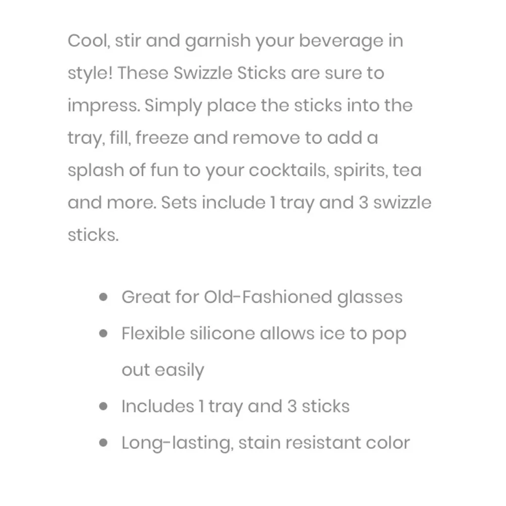 Tovolo Citrus Swizzle Stick Ice Mold